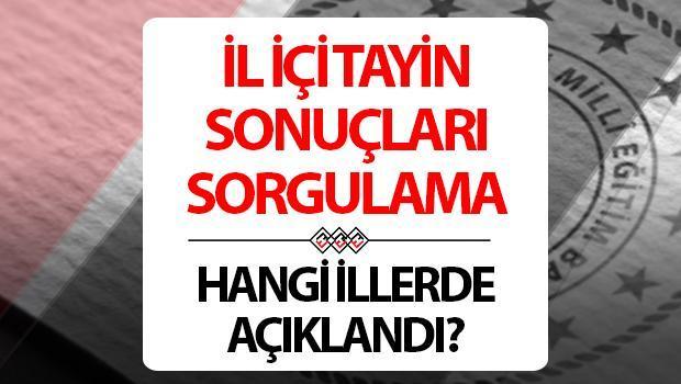 Öğretmen İl İçi Atama Sonuçları