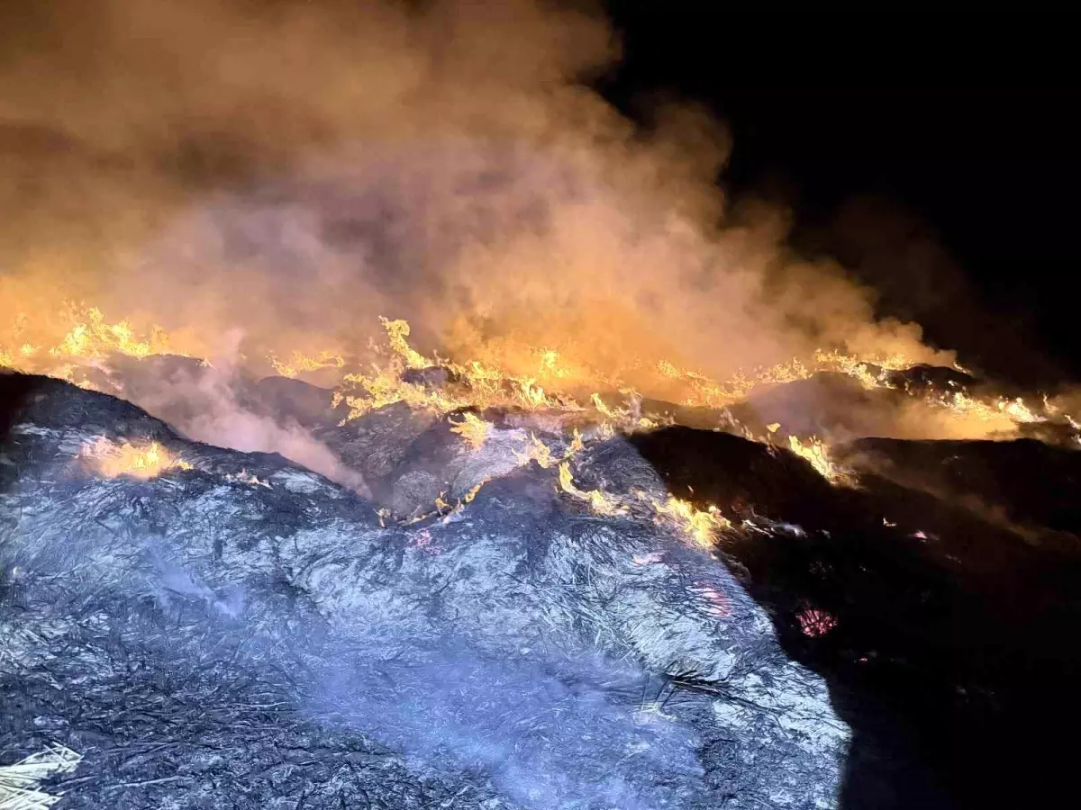 afyonkarahisarda yangin eber golunden toplanan kamislarin depolari alev aldi UAmK7ZhY